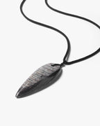 Bullet Necklace Pendant In Orthoceras Fossil