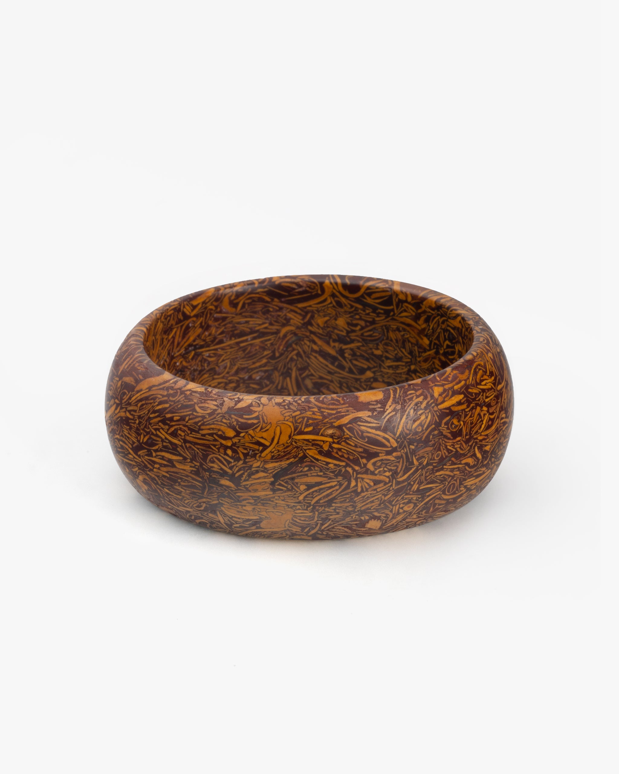 Chunky Bangle Bracelet In Natural Brazilian Golden Sea Willow