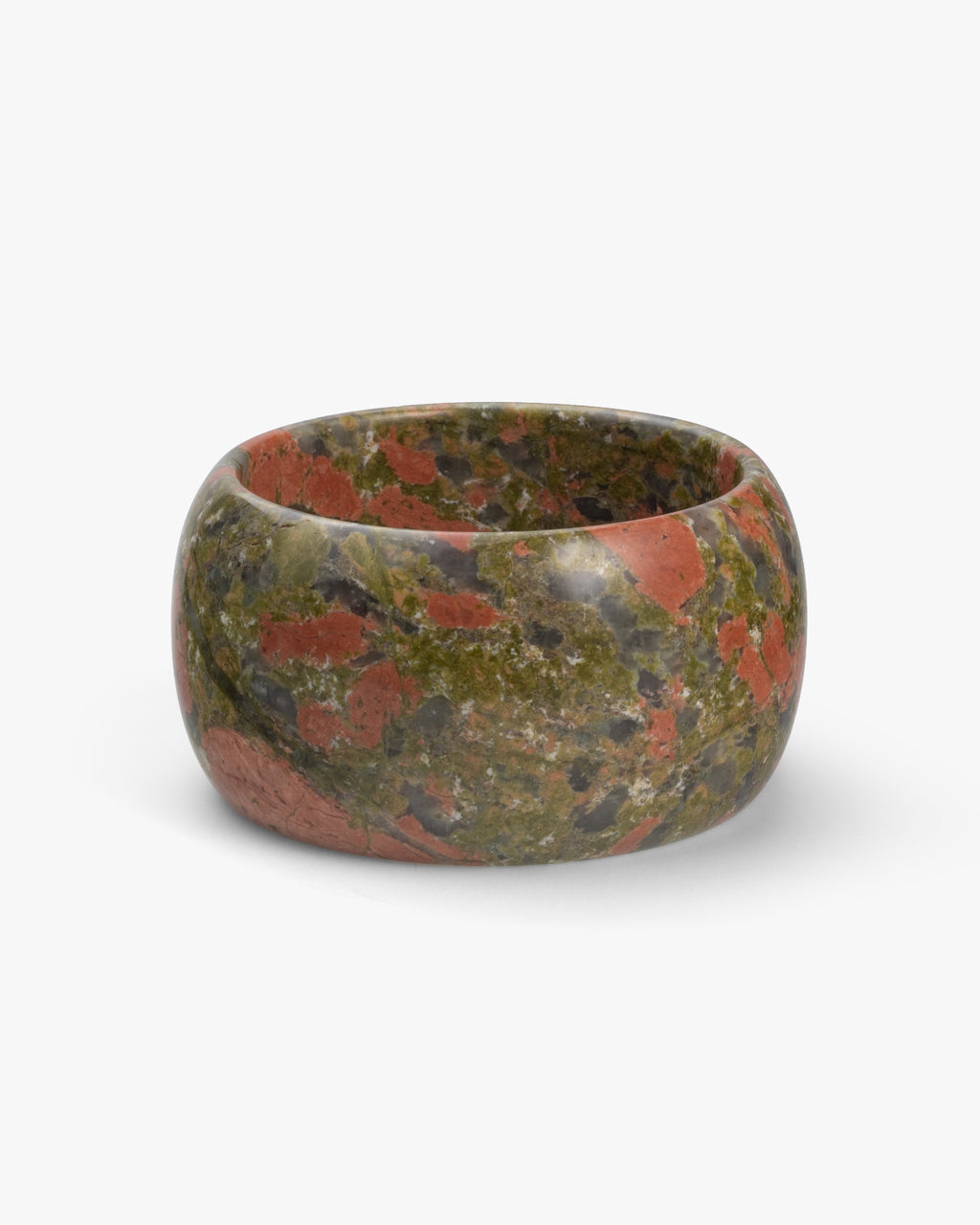 Chunky Bangle Bracelet In Natural Brazilian Unakite