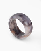 Chunky Bangle Bracelet In Natural Tibetan Purple Chalcedony