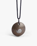 Chunky Medallion Necklace Pendant In Ammonite Fossil