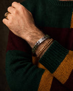 Classic Cuban Link Chain Bracelet In Light Green Nephrite