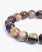 Classic Tibetan Round Bead Bracelet In Yak Horn