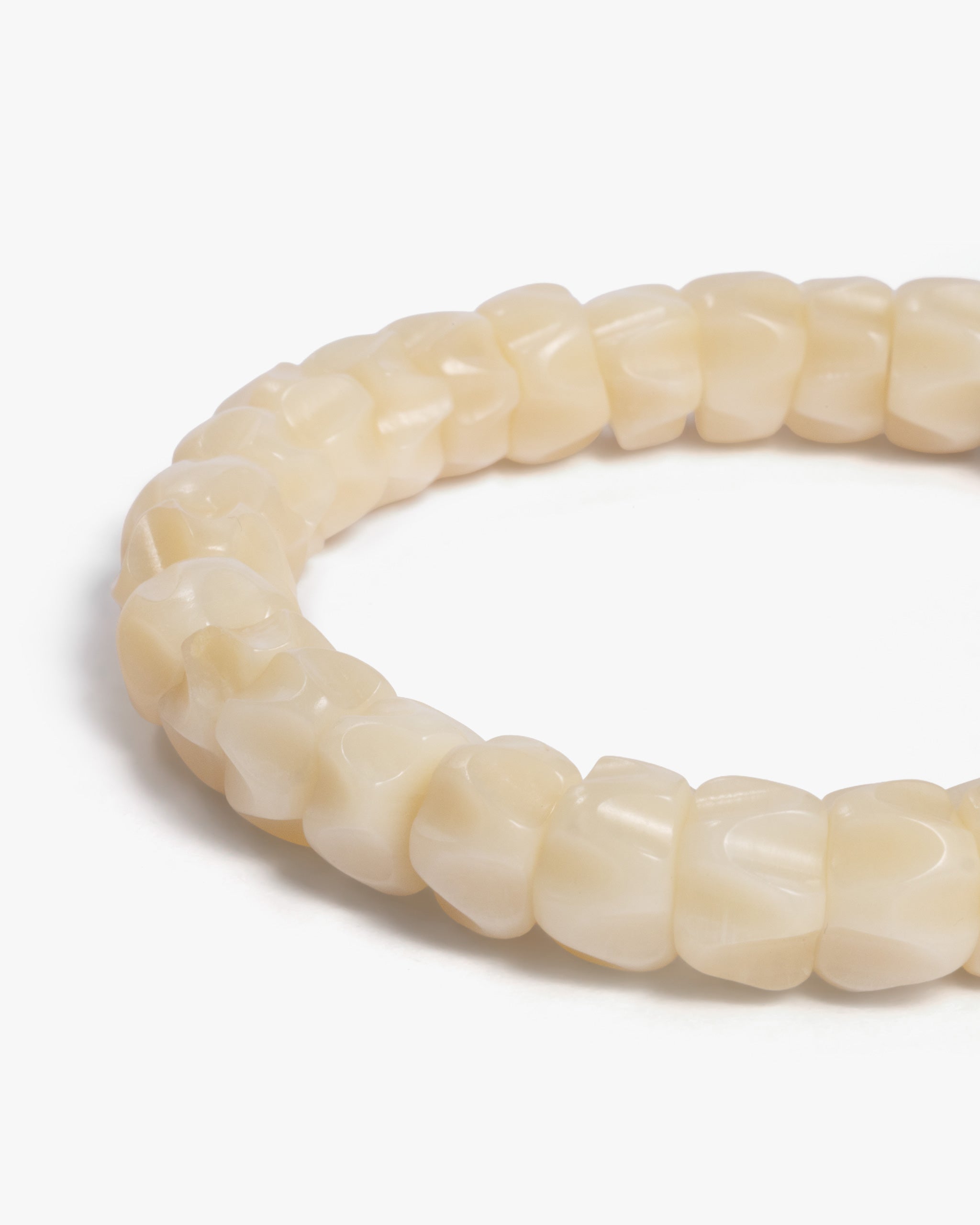 Classic Tibetan Vertebrae Bead Bracelet In Antler