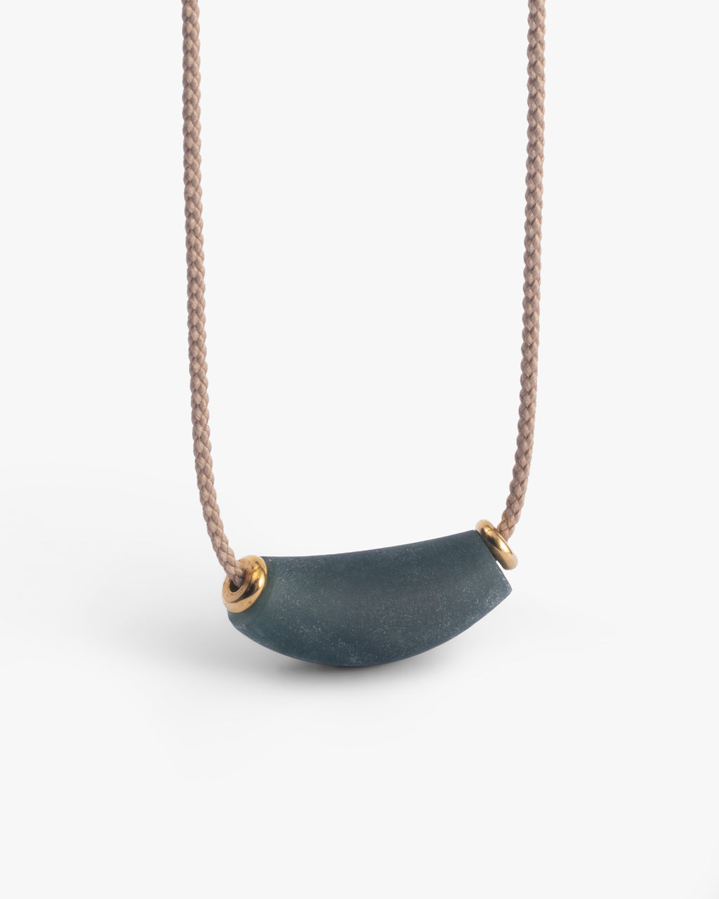Curved Bar Necklace Pendant In Guatemalan Jade