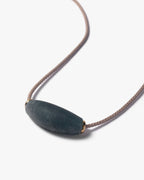 Curved Bar Necklace Pendant In Guatemalan Jade