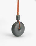 Donut Necklace Pendant In Green Nephrite