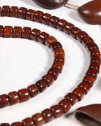 Drum Bead Necklace / Bracelet In Tibetan Vintage Yak Bone
