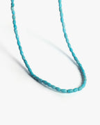 Faceted Rice Bead Bracelet / Necklace In Natural Turquoise