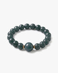 Pulsera con cuenta focal de jade guatemalteco azul