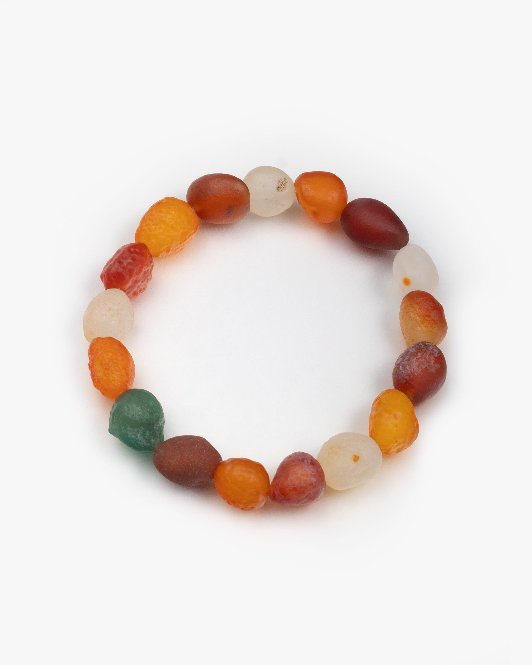 Pulsera de cuentas irregulares en ágata Gobi natural