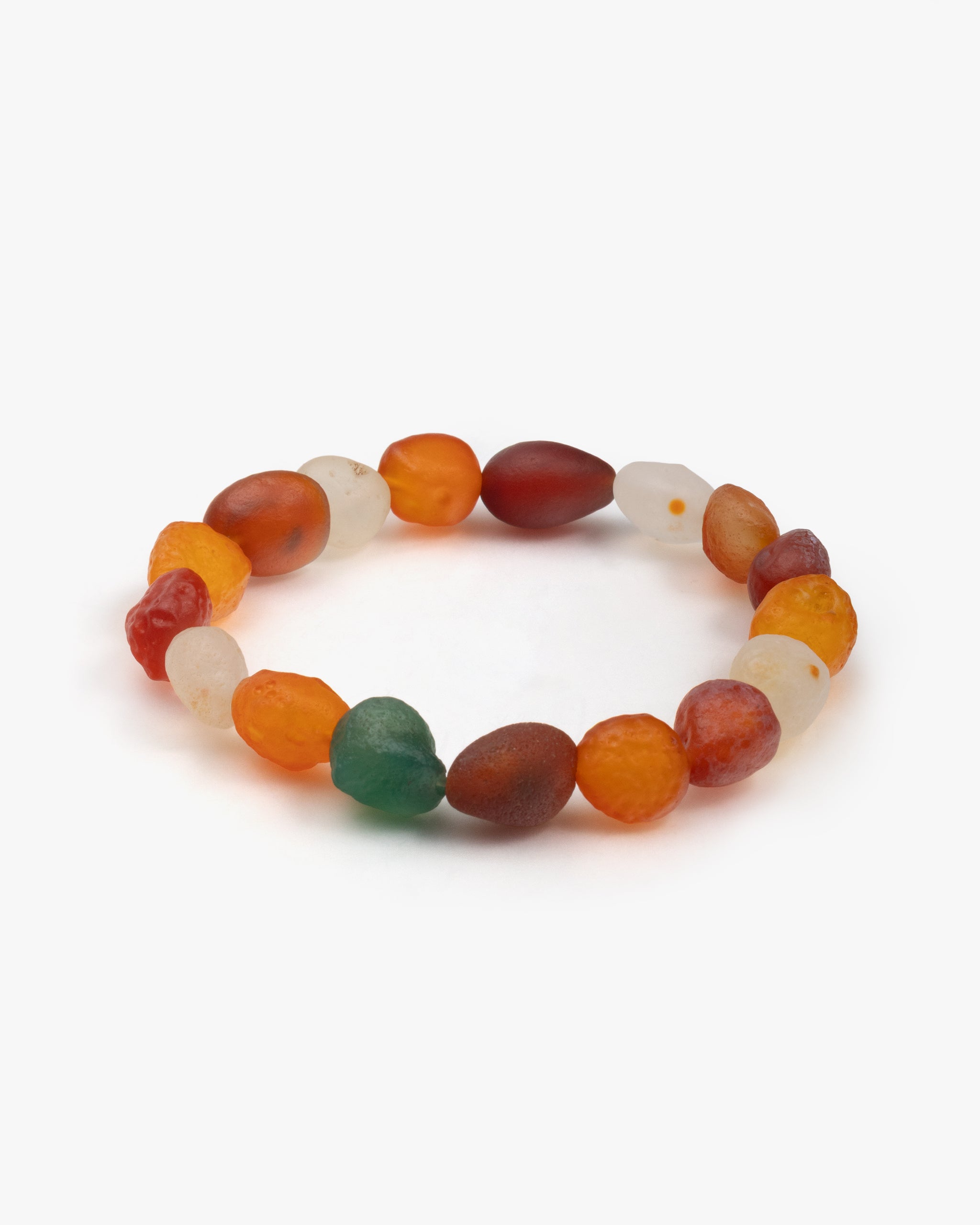 Pulsera de cuentas irregulares en ágata Gobi natural