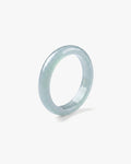 Glacial Halo Ring In Blue Guatemalan Jade
