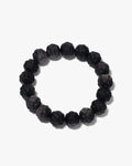 Knot Bead Bracelet In Natural Silver Obsidian