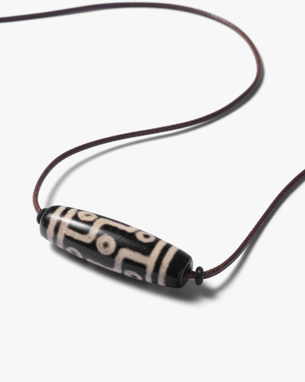 Nine Eye Dzi Bead Necklace Pendant In Natural Tibetan Agate