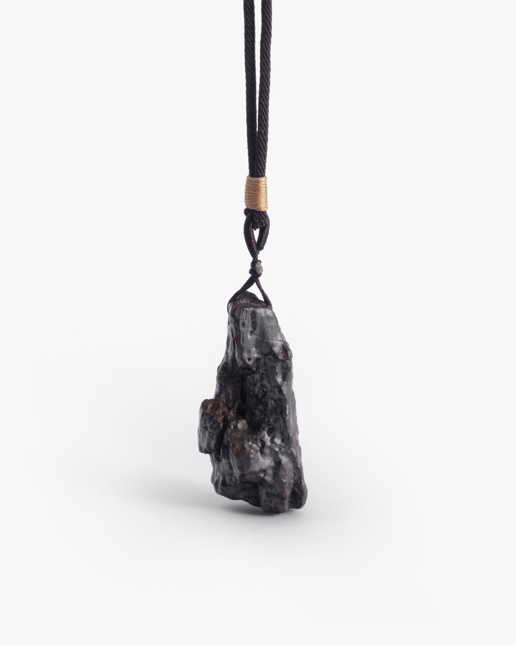 Raw Nugget Necklace Pendant In Natural Petrified Wood