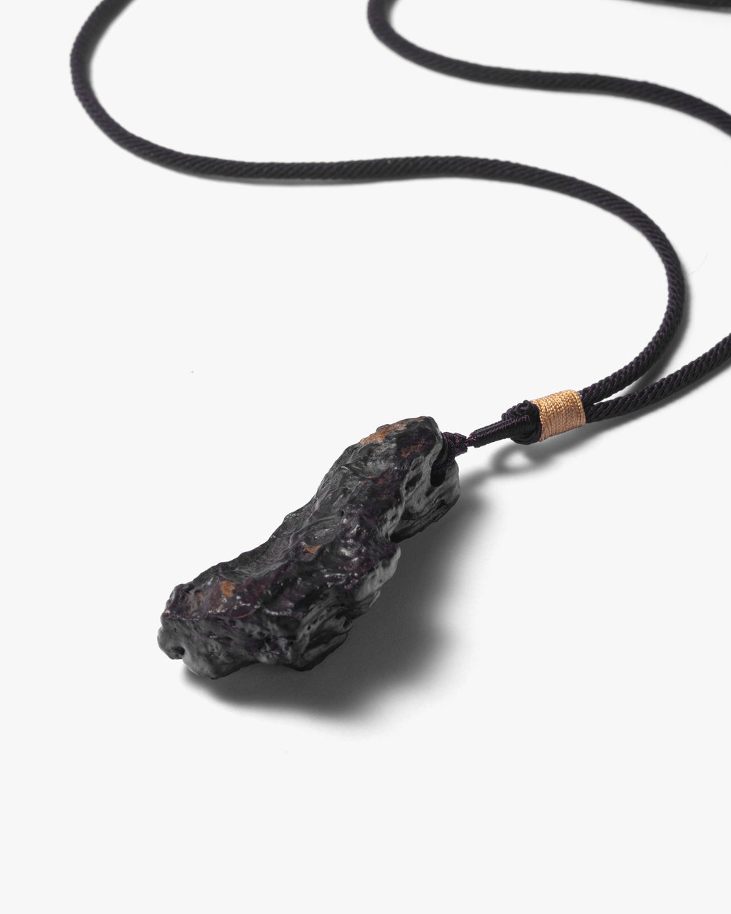 Raw Nugget Necklace Pendant In Natural Petrified Wood