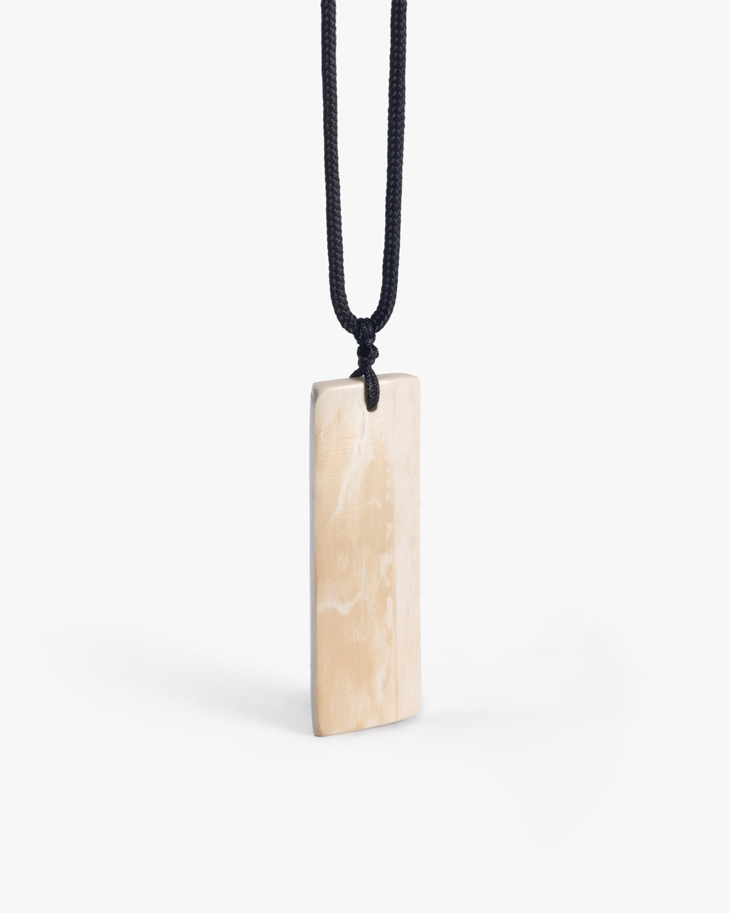 Solid Dog Tag Necklace Pendant In Mammoth Tooth