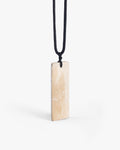 Solid Dog Tag Necklace Pendant In Mammoth Tooth