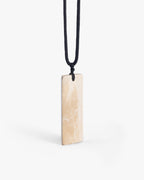 Solid Dog Tag Necklace Pendant In Mammoth Tooth