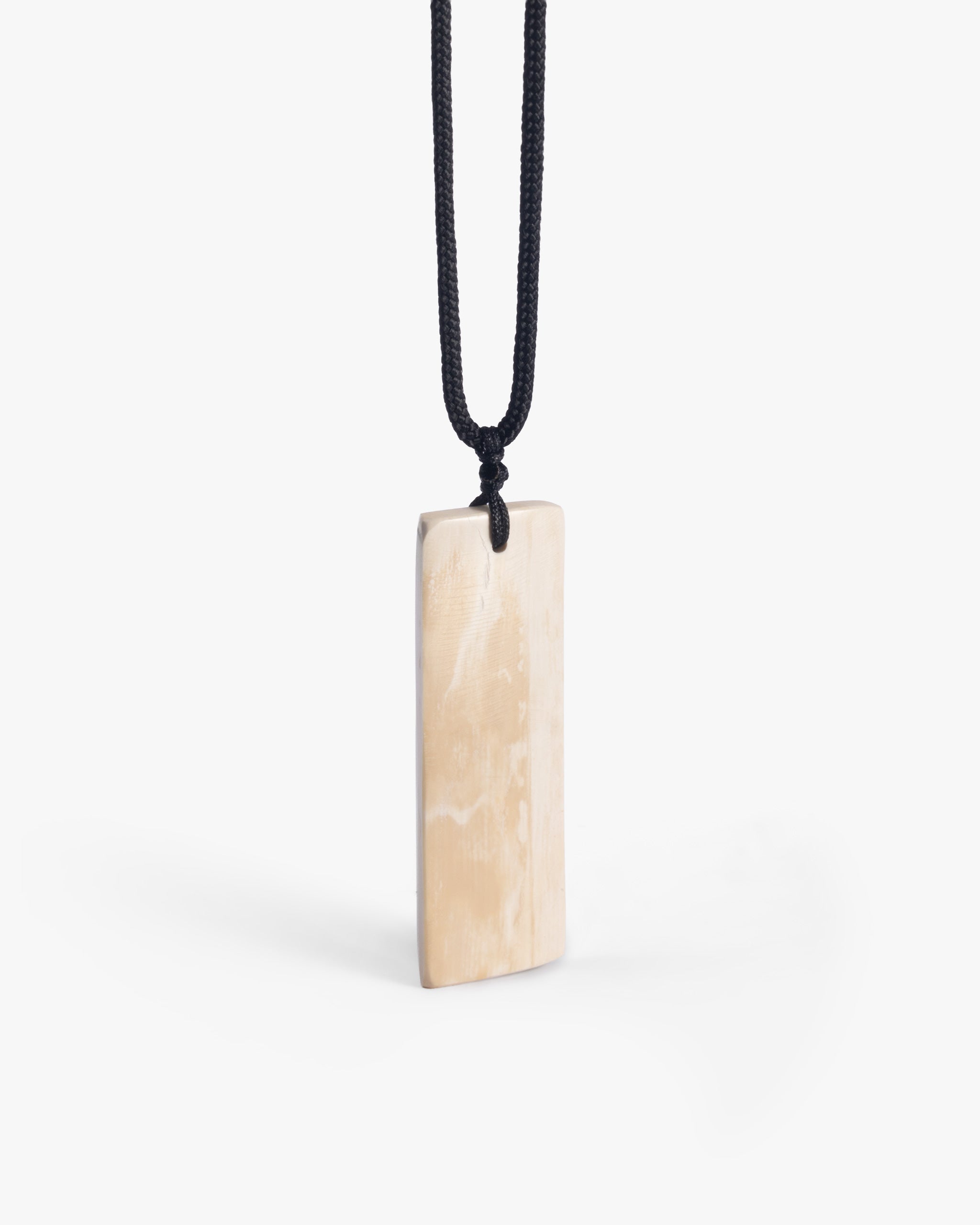 Solid Dog Tag Necklace Pendant In Mammoth Tooth