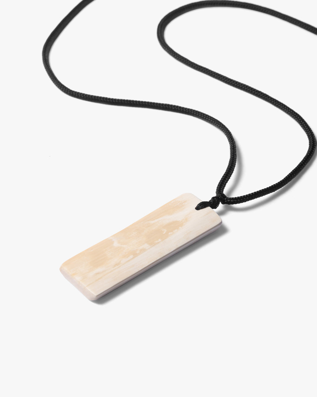 Solid Dog Tag Necklace Pendant In Mammoth Tooth