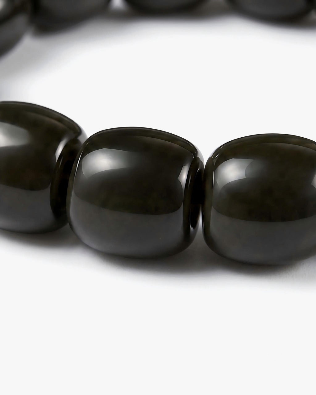 Solid Drum Bracelet In Barrel-cut Nephrite