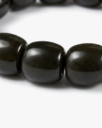 Solid Drum Bracelet In Barrel-cut Nephrite