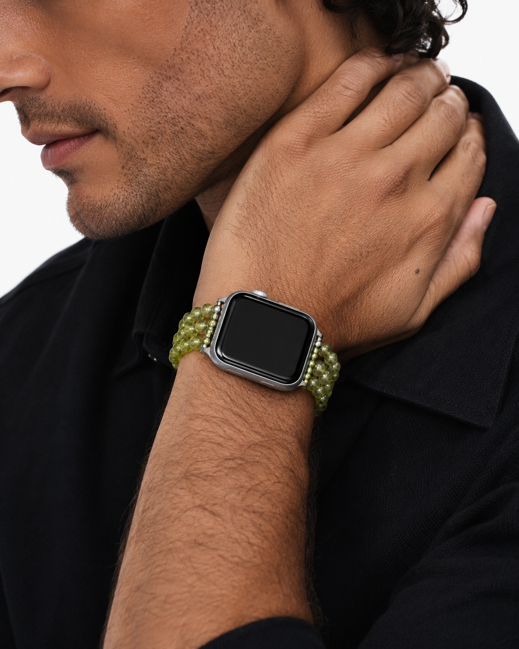 Correas de reloj triples Chartreuse en peridoto