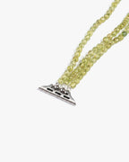 Correas de reloj triples Chartreuse en peridoto