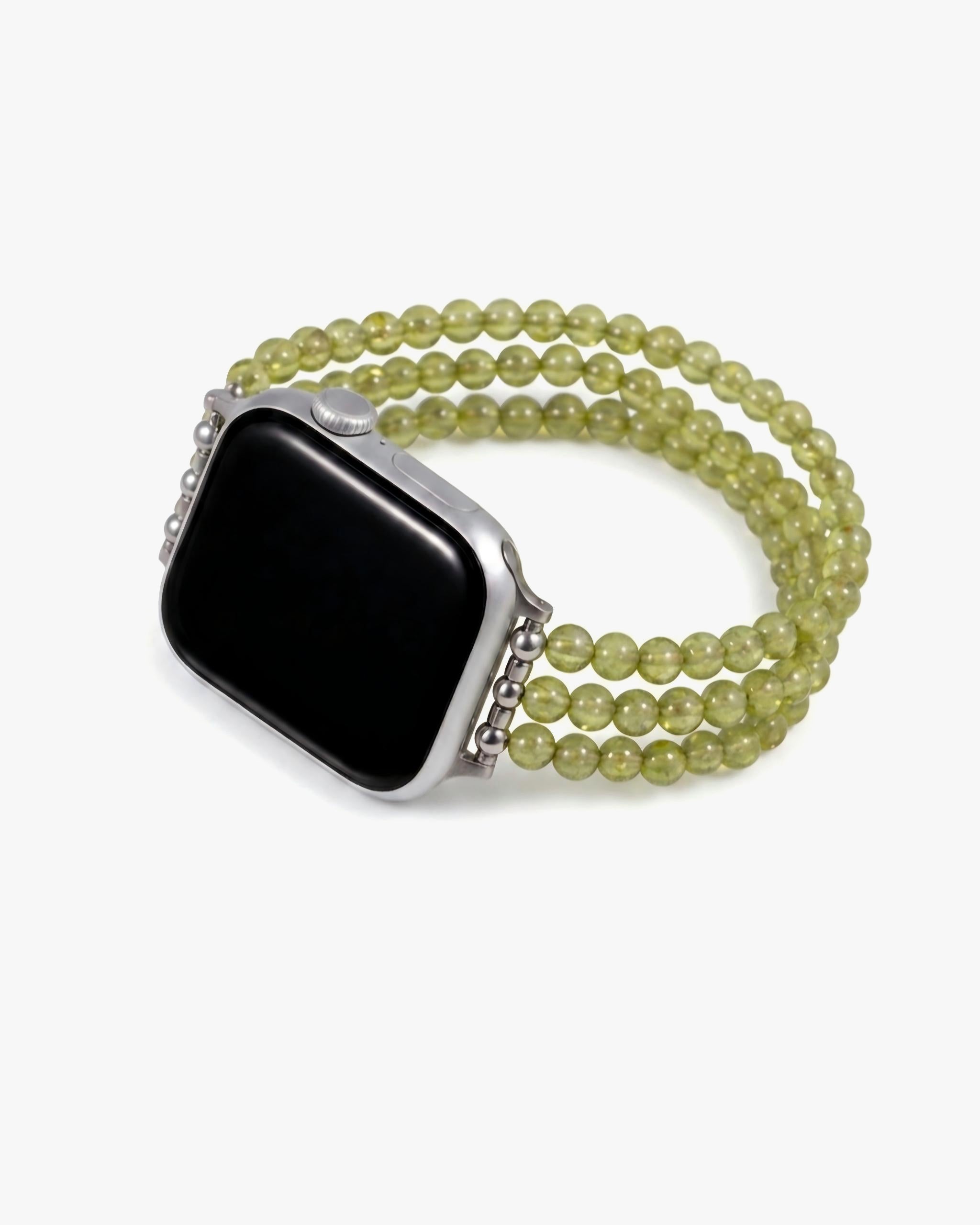 Correas de reloj triples Chartreuse en peridoto