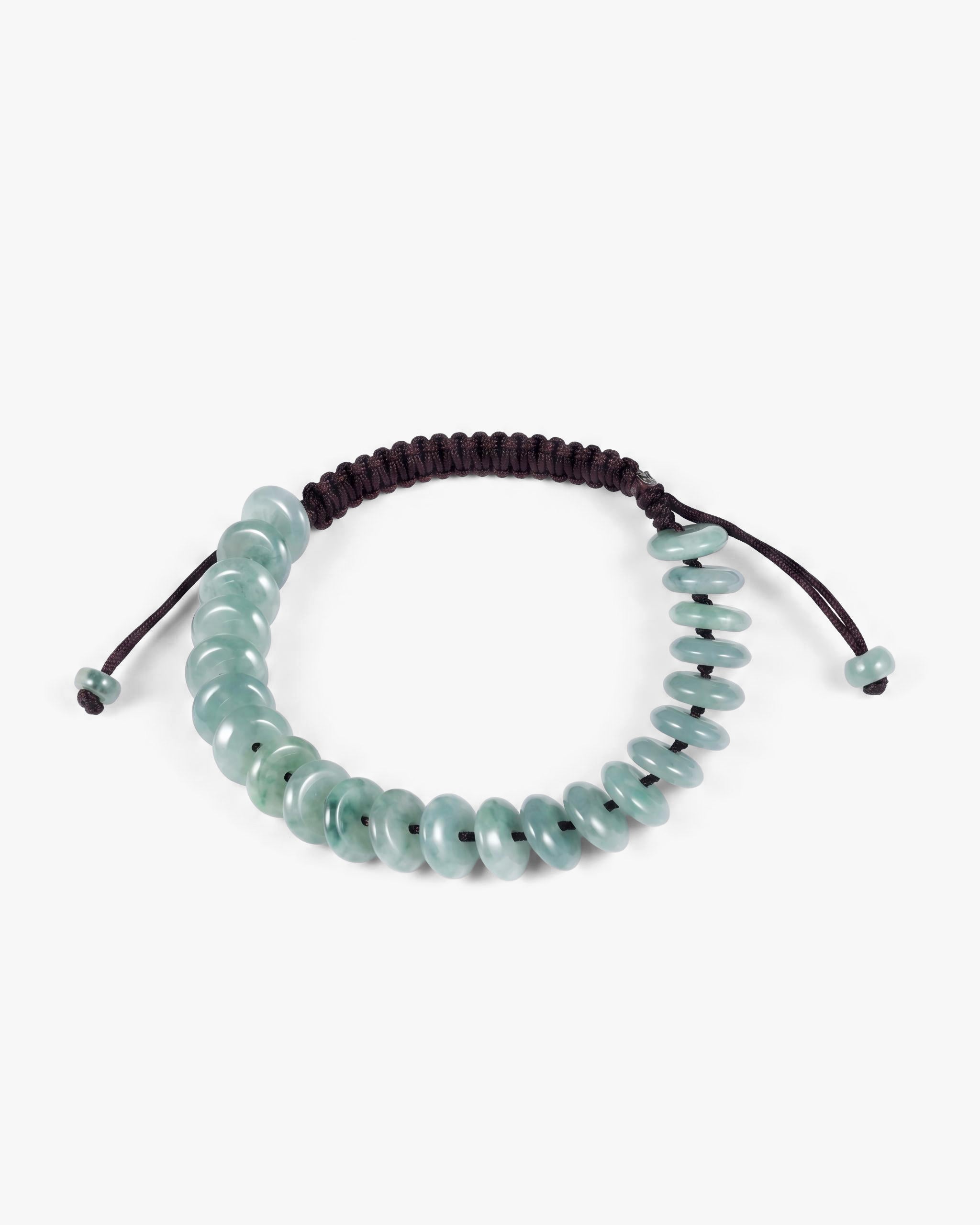 Woven Disc Bracelet In Guatemalan Jade