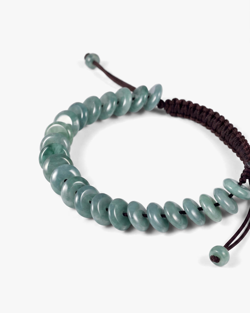 Woven Disc Bracelet In Guatemalan Jade