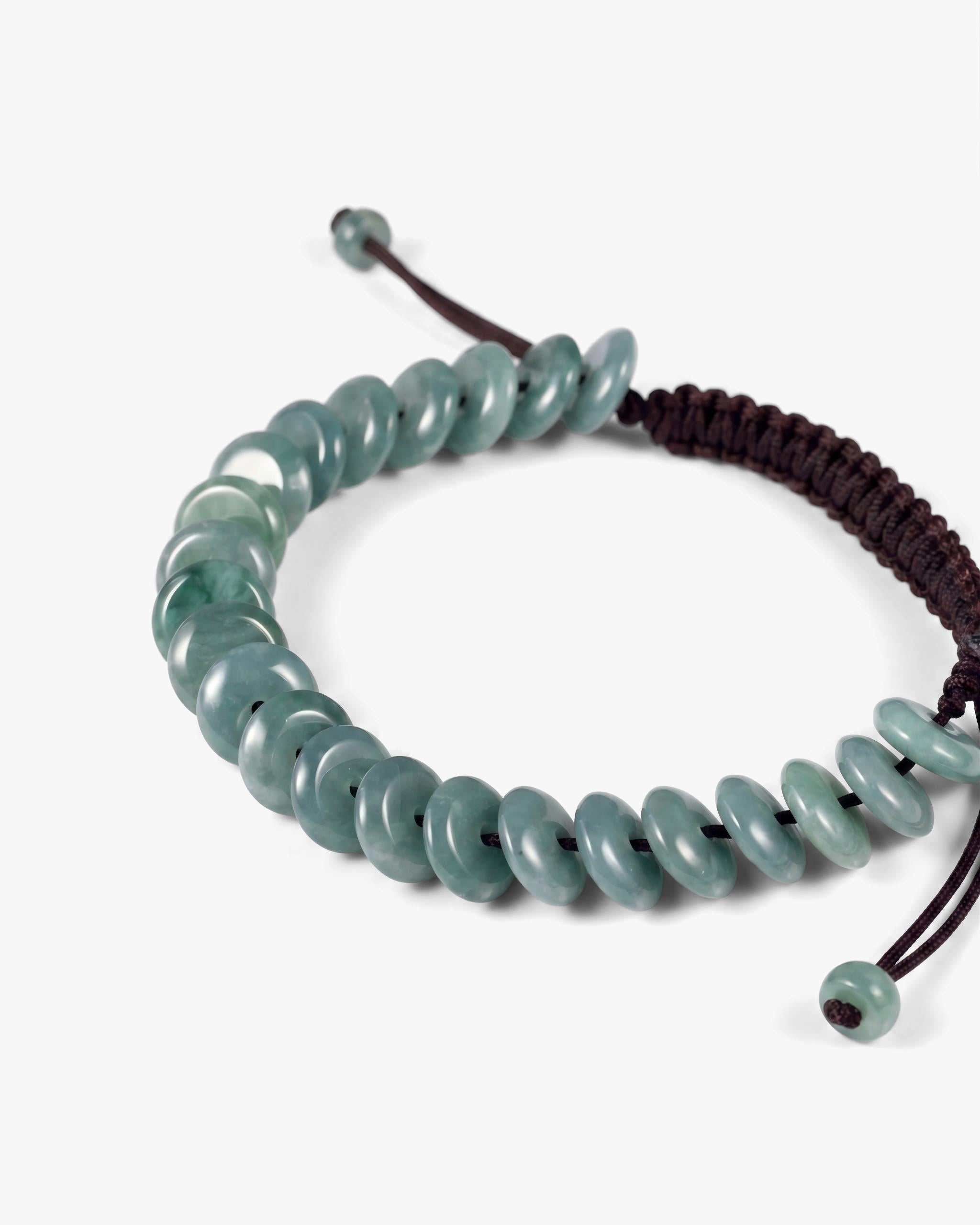 Woven Disc Bracelet In Guatemalan Jade